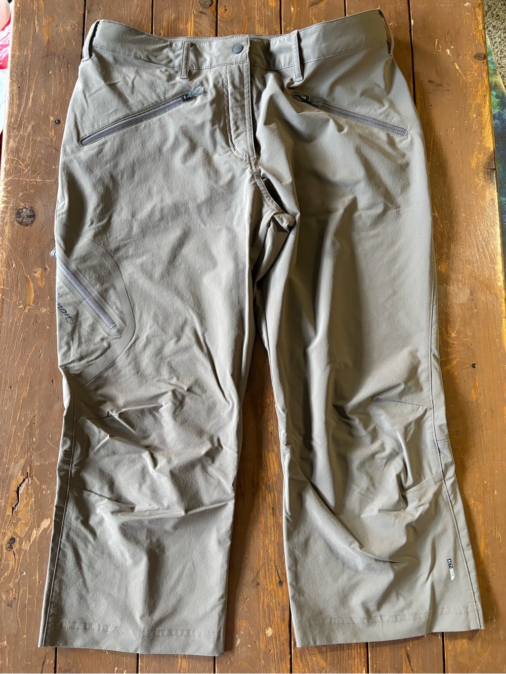 Salomon lightweight hiking pants or capris made with ActiLite fabric